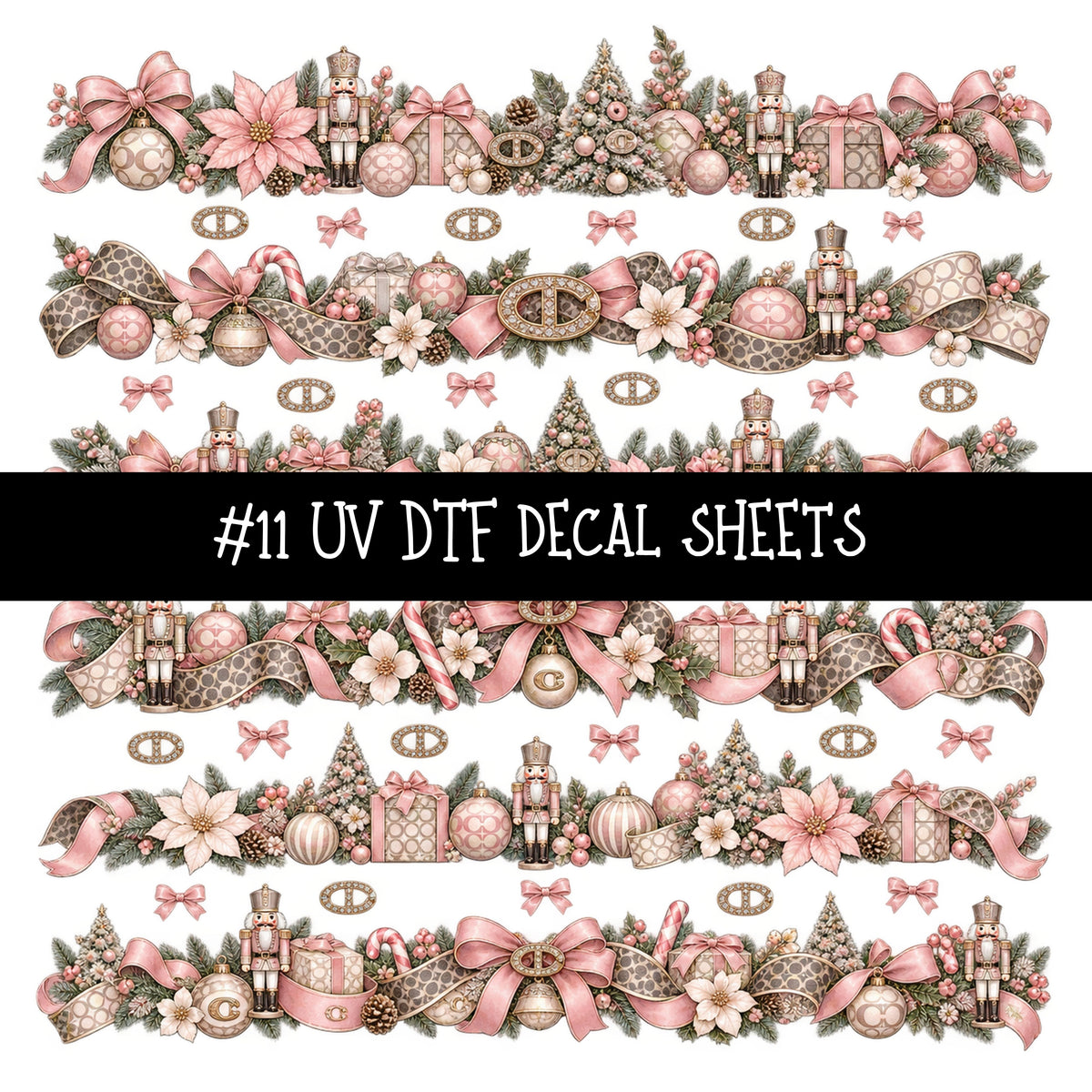 Bougie Nutcracker Coach UV DTF Decal sheets 11 Designs available