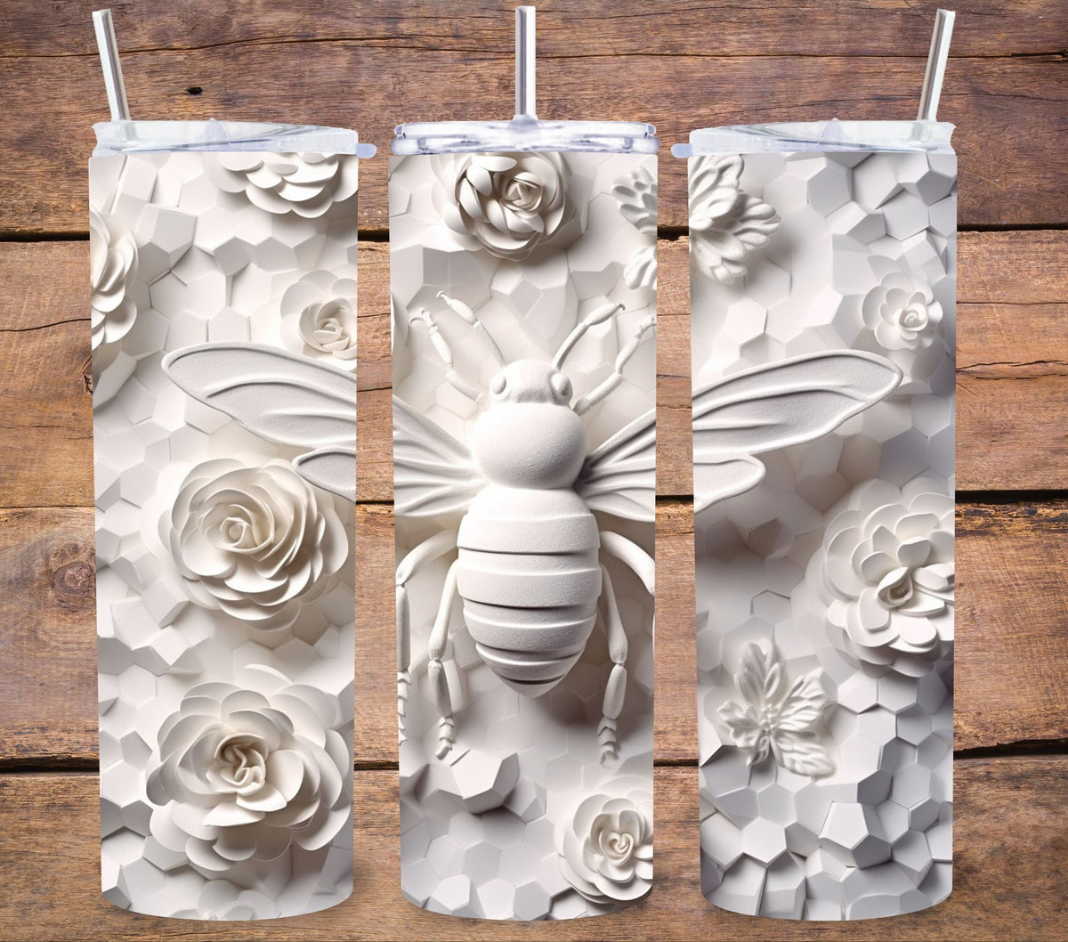 3D Bee Tumbler Wraps- 7 Designs