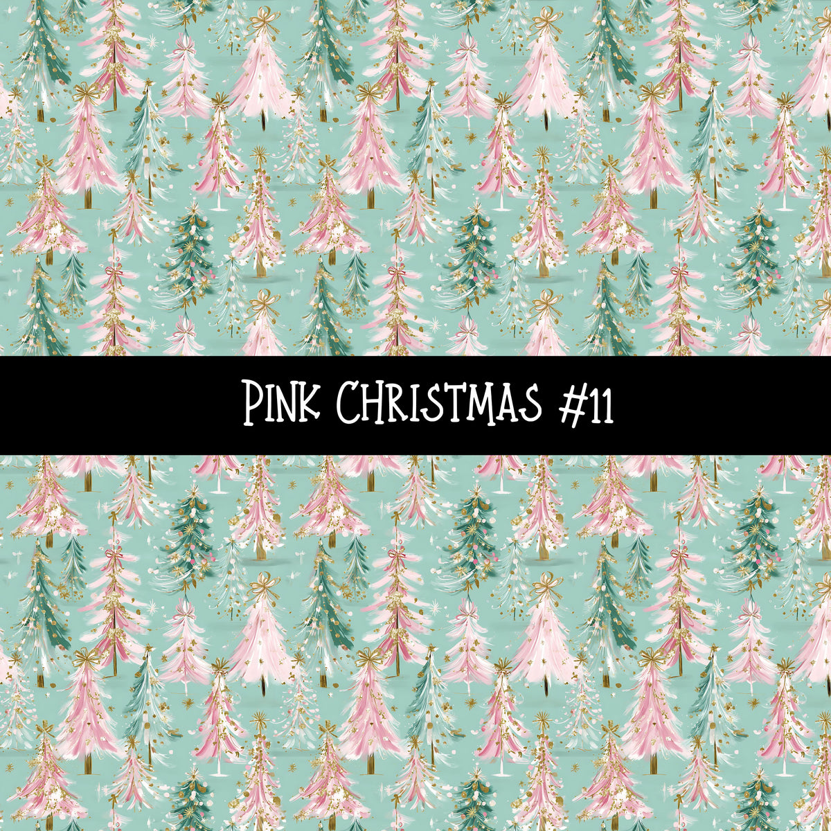 Pink Christmas Collection vinyl sheets 12 Patterns to choose from