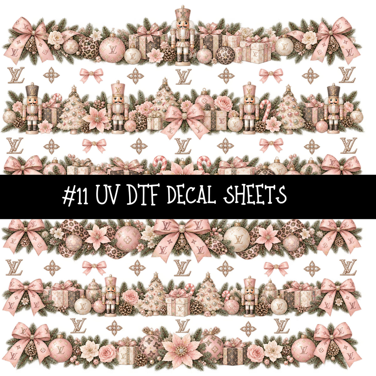 Bougie Nutcracker LV UV DTF Decal sheets 11 Designs available