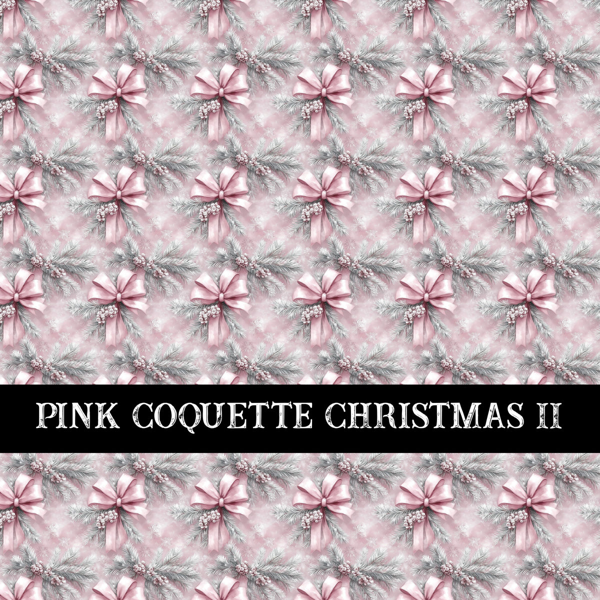 Pink Coquette Christmas  Collection vinyl sheets 14 Patterns to choose from
