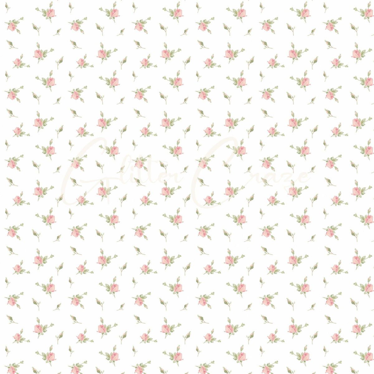 Vintage Pink Floral Collection- 12x12 vinyl sheets- 12 Designs