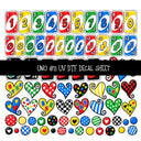 Uno UV DTF Decal sheets 12 Designs available