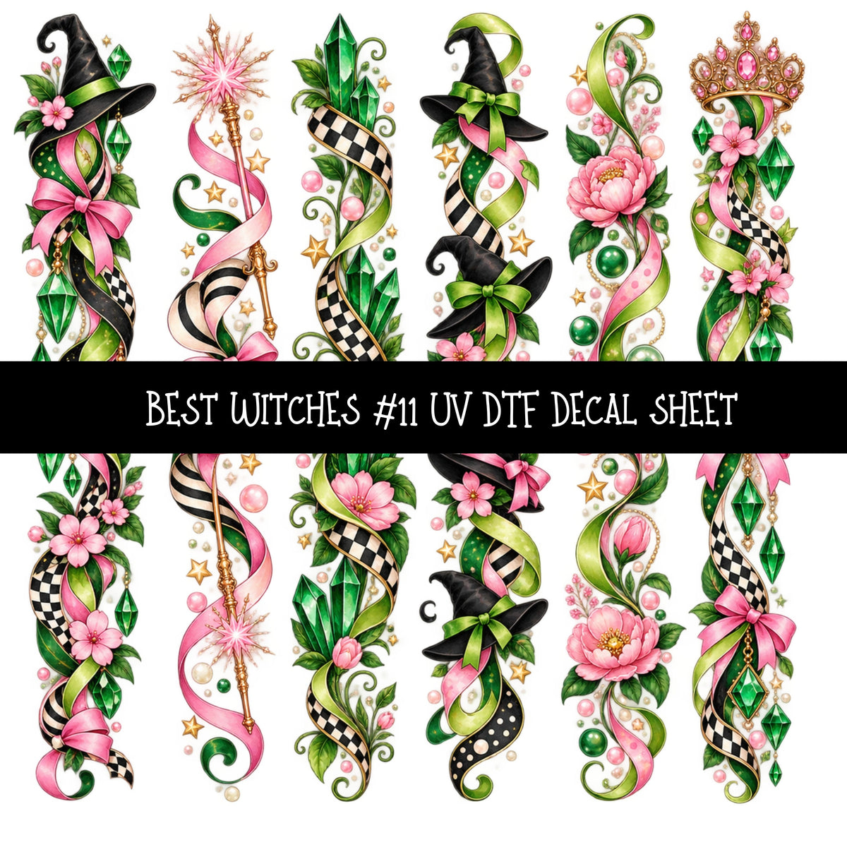 Best Witches UV DTF Decal sheets 11 Designs available