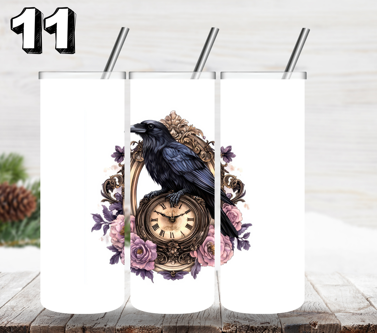 Gothic Raven UV DTF Decal