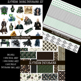 Slytherin Doodle Patchwork Set