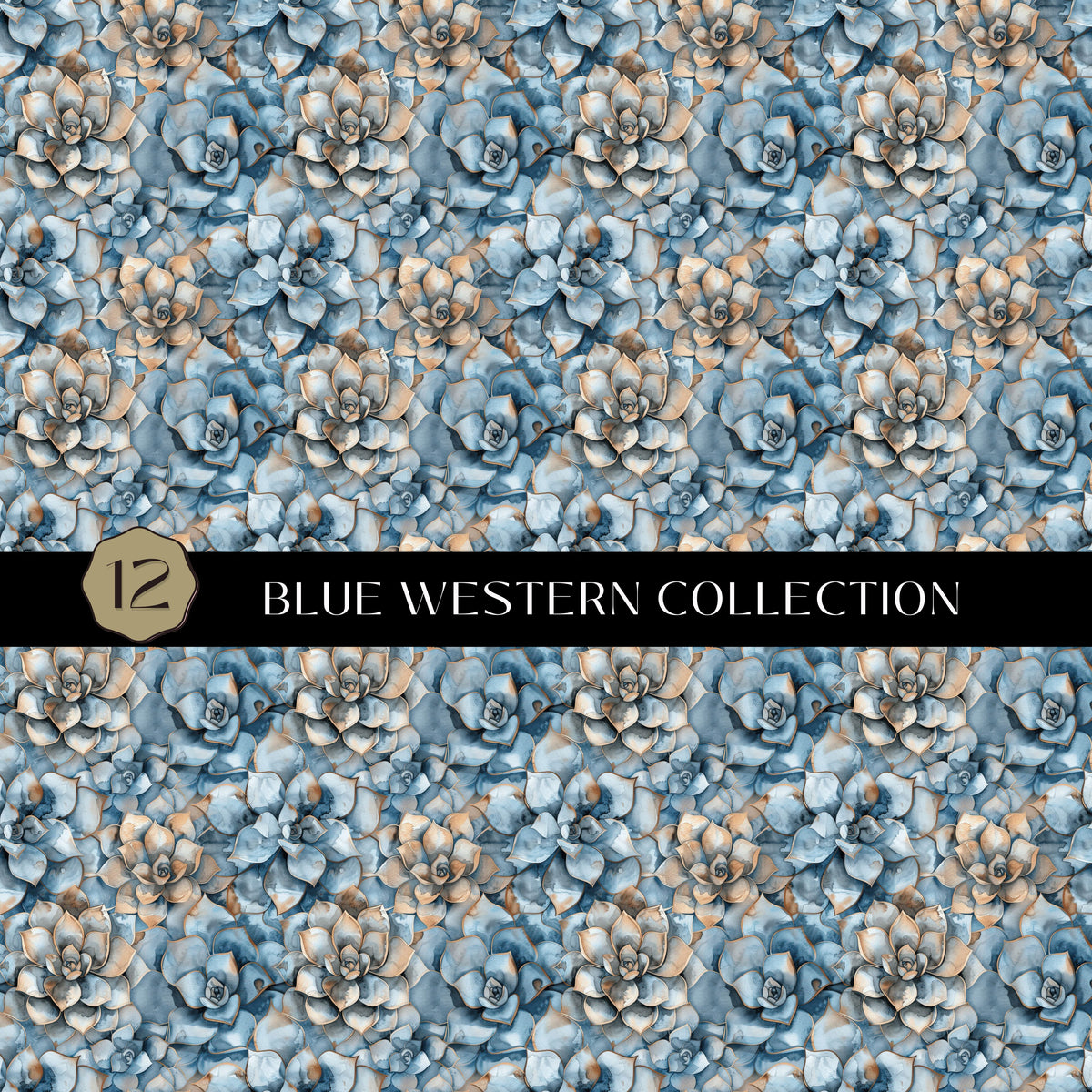 Blue Western Vinyl collection- 12x12 vinyl sheets-16 designs available
