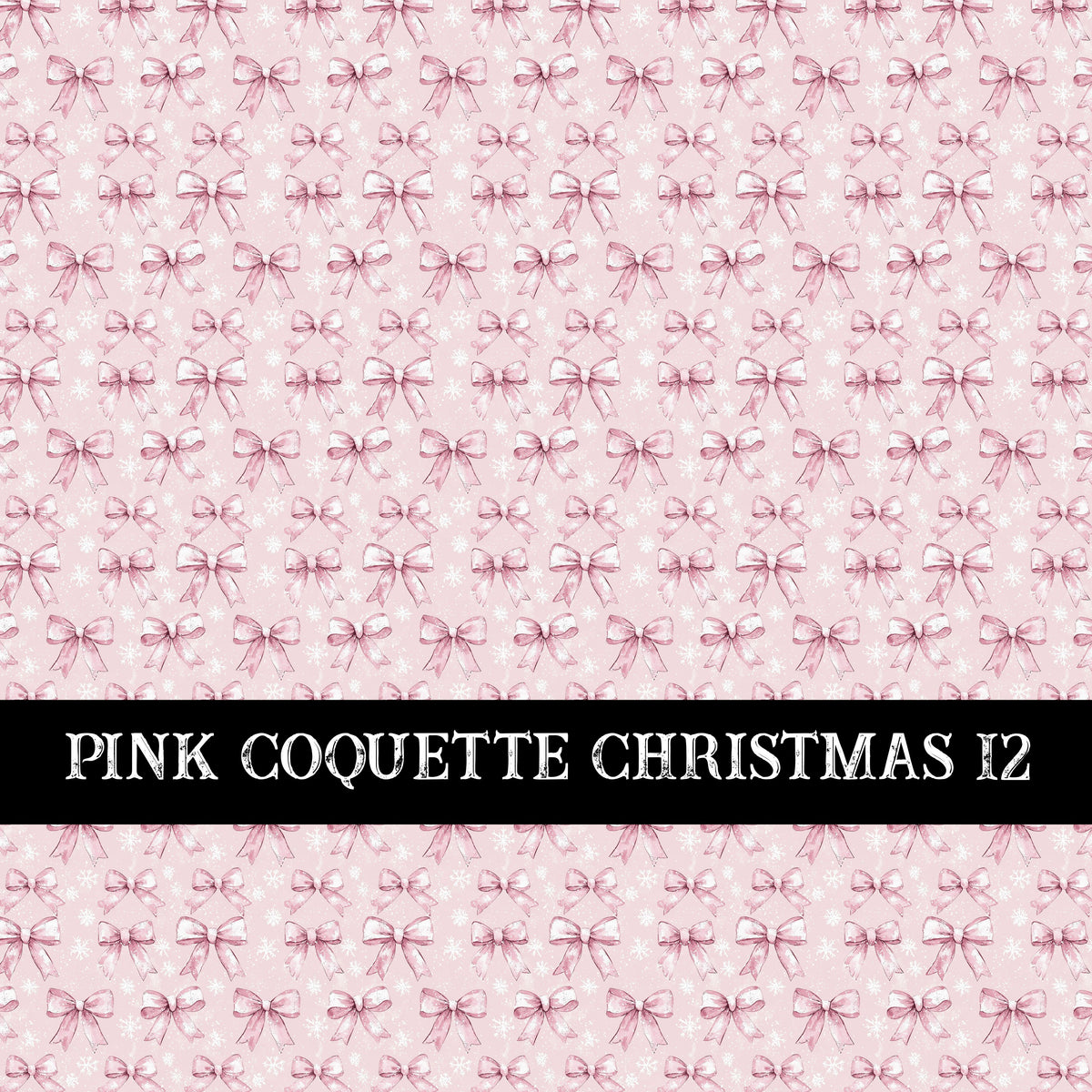 Pink Coquette Christmas  Collection vinyl sheets 14 Patterns to choose from