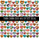 Yabba Dabba Doo UV DTF Decal sheets 12 Designs available