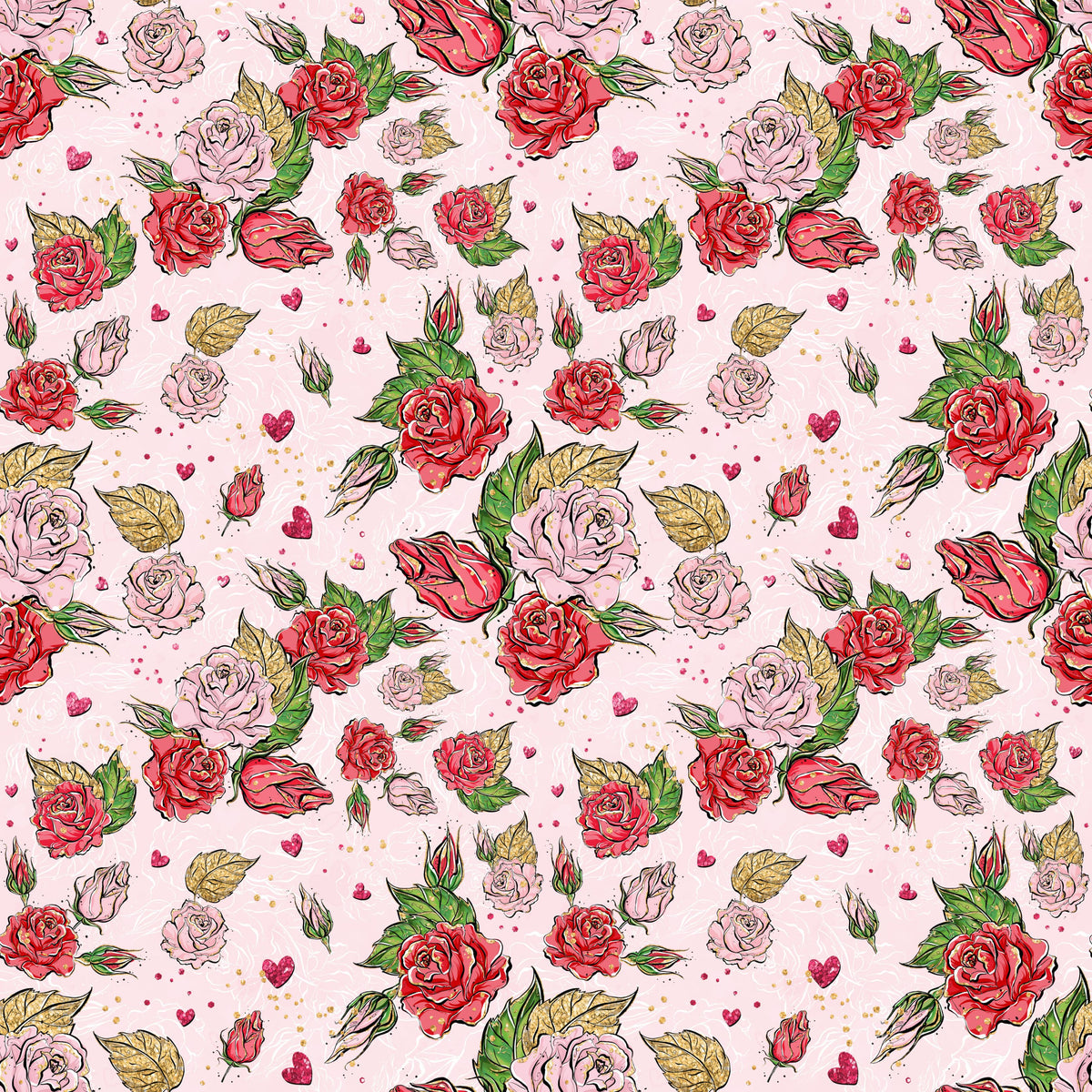 Red and Pink Roses Collection Vinyl collection- 12x12 vinyl sheets-22 designs available
