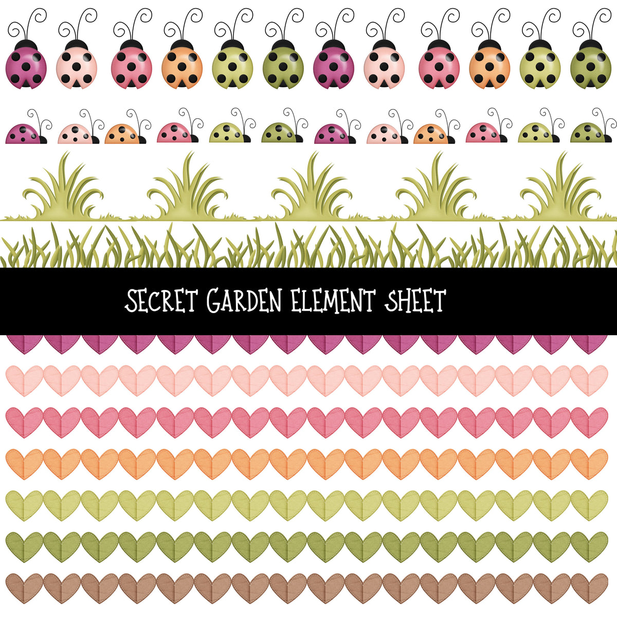 Secret Garden Element UV DTF Decal sheets 12 Sheet Designs to choose from