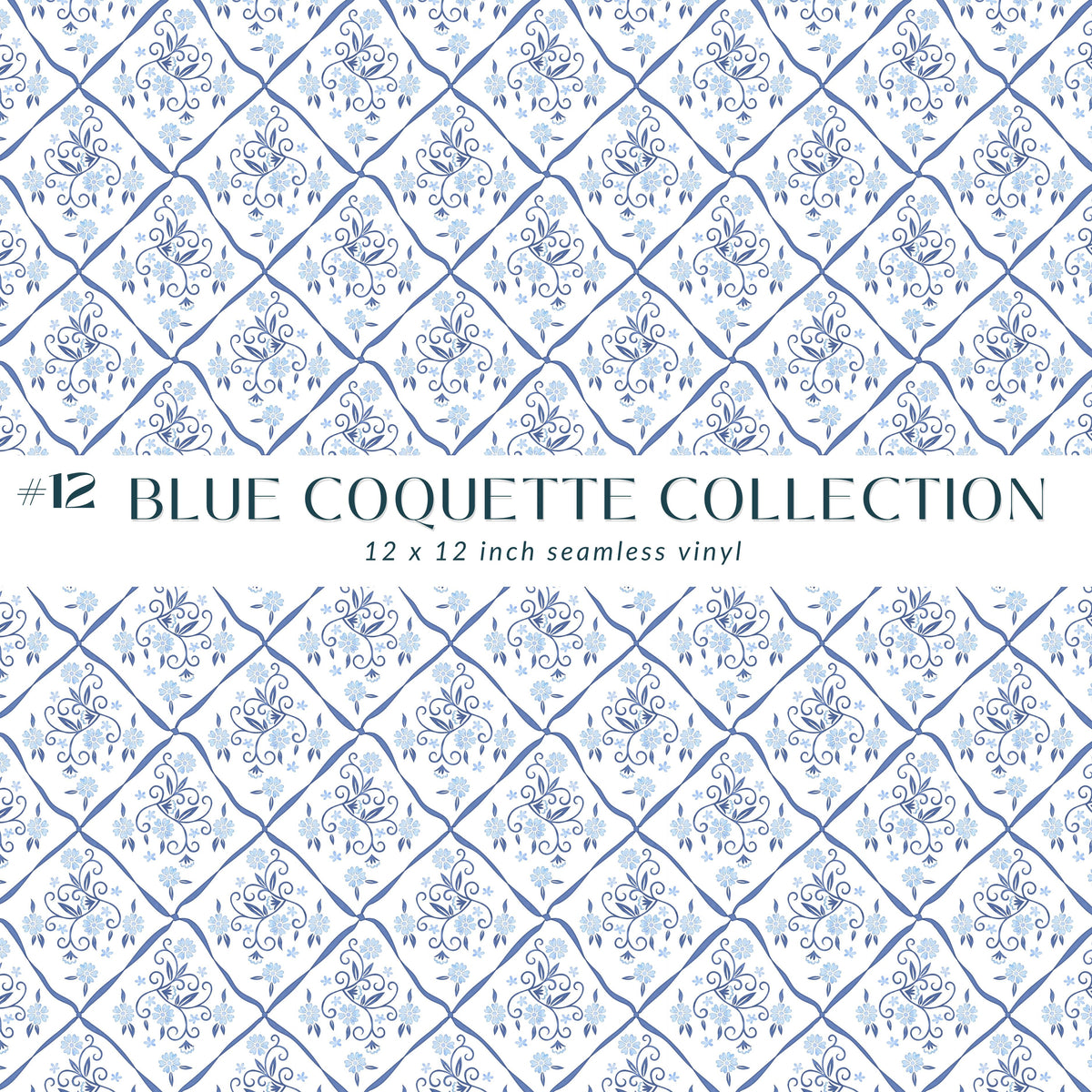 Blue Coquette Collection Vinyl collection- 12x12 vinyl sheets-20 designs available