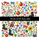 Pippi UV DTF Decal sheets 12 Designs available