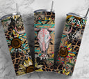 Bull Skull vinyl tumbler wraps- 7 Designs