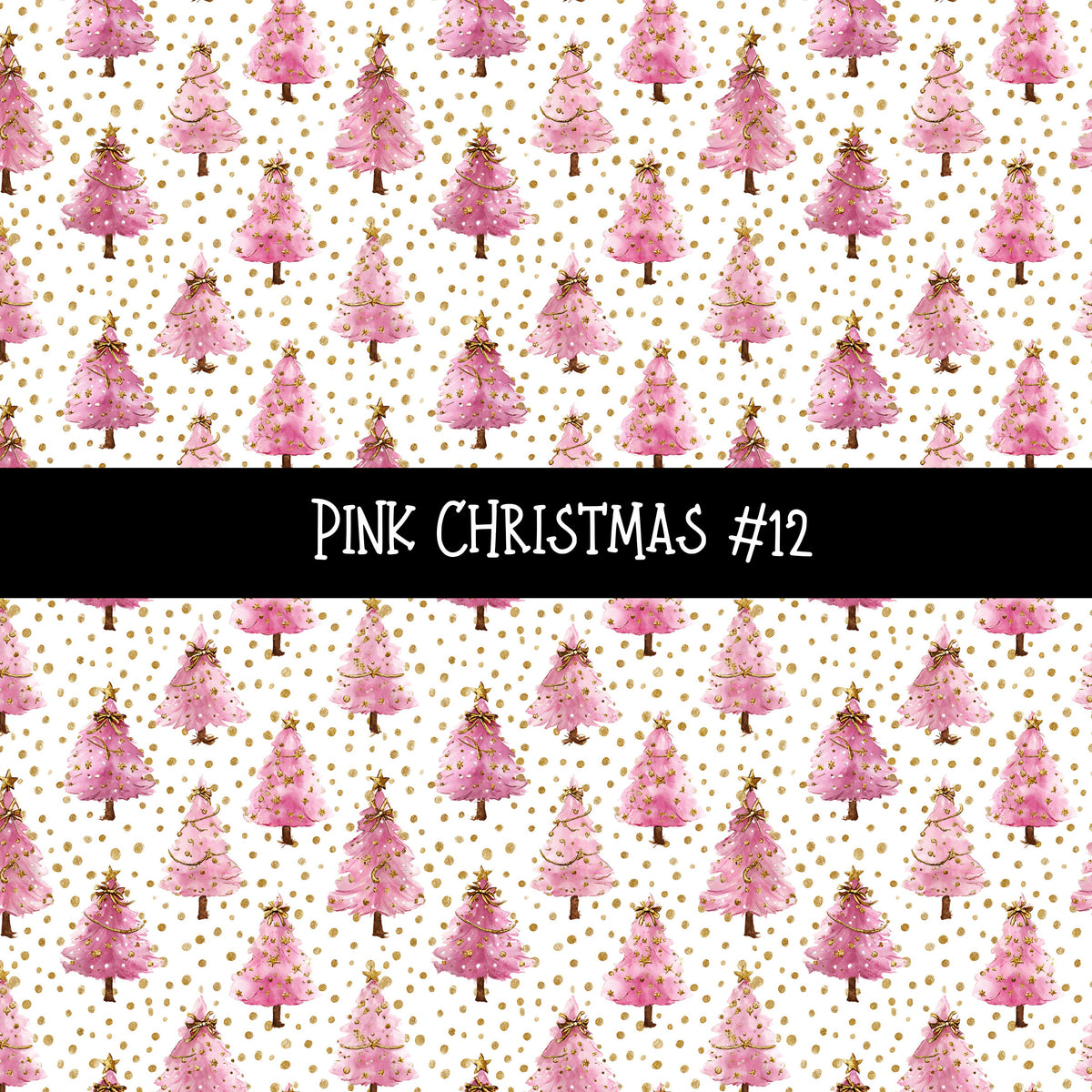 Pink Christmas Collection vinyl sheets 12 Patterns to choose from