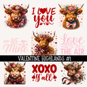Valentine Highlands UV DTF Decal sheet (2 variants )