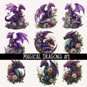 Magical Dragons UV DTF Decal sheet (3 variants )