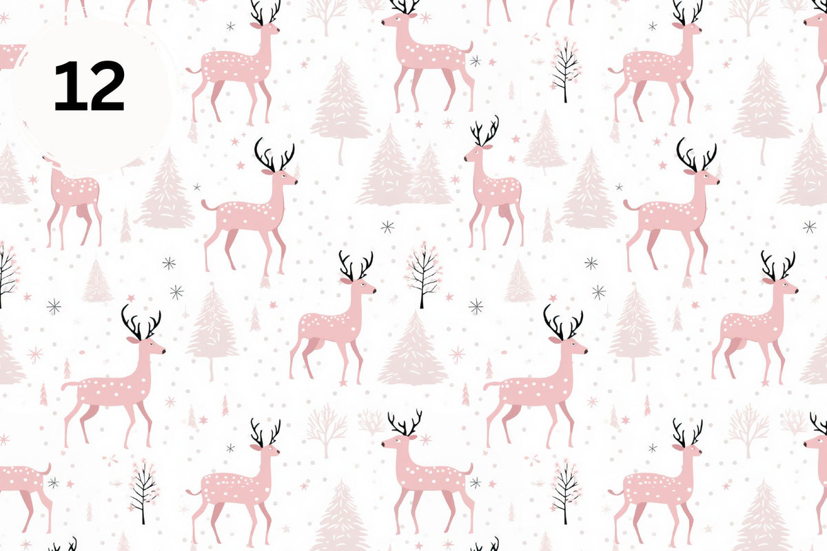Dreaming of a Pink Christmas vinyl collection- 12x12 sheets- 12designs available