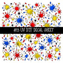 Paint the town UV DTF Decal sheets 13 Designs available