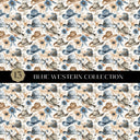 Blue Western Vinyl collection- 12x12 vinyl sheets-16 designs available