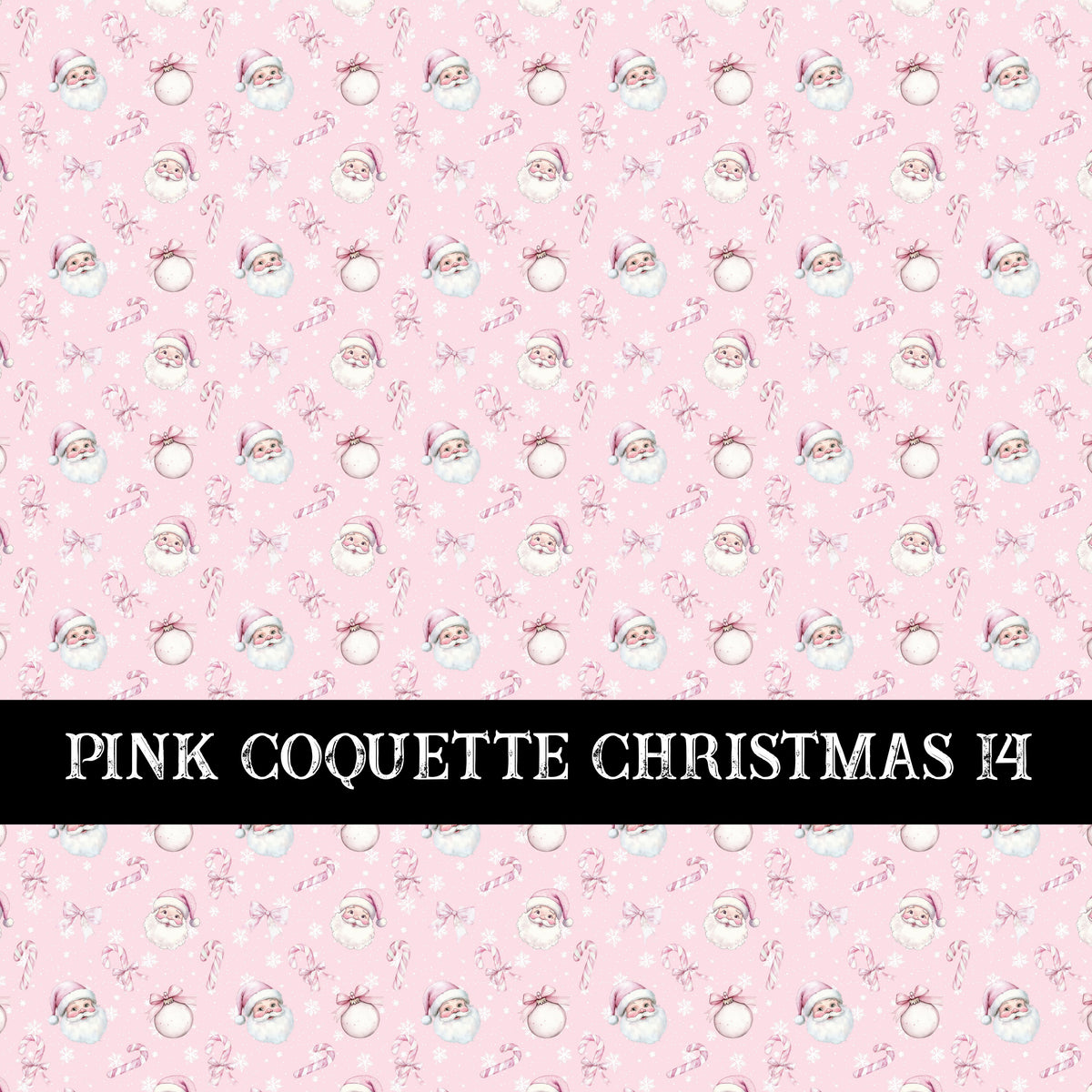 Pink Coquette Christmas  Collection vinyl sheets 14 Patterns to choose from
