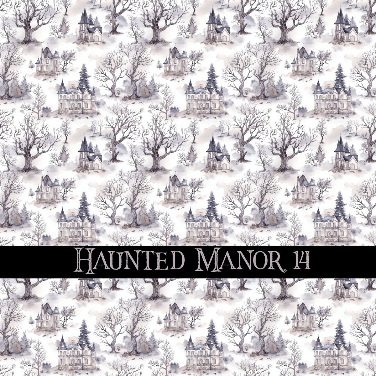 Haunted Manor Vinyl collection- 12x12 vinyl sheets-16 designs available