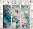 3D Flowers and Roses Vinyl Tumbler wraps- 14 Designs