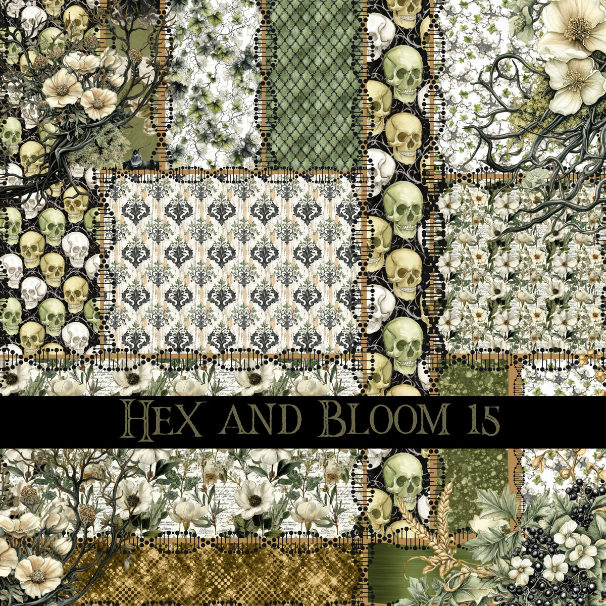 Hex and Bloom Vinyl collection- 12x12 vinyl sheets-16 designs available