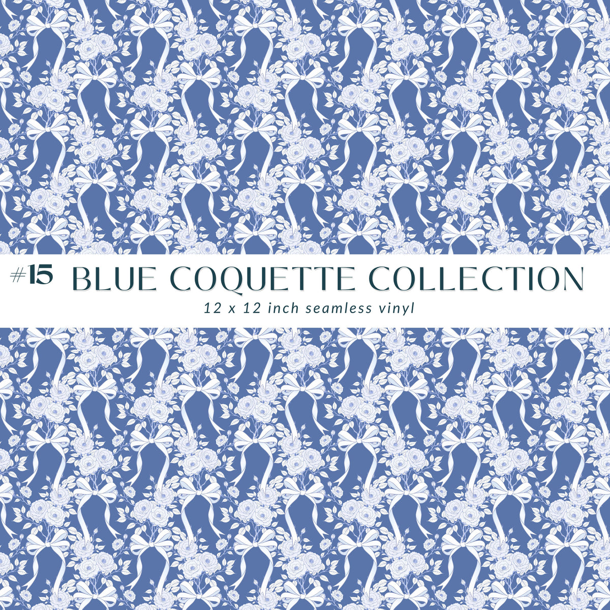 Blue Coquette Collection Vinyl collection- 12x12 vinyl sheets-20 designs available