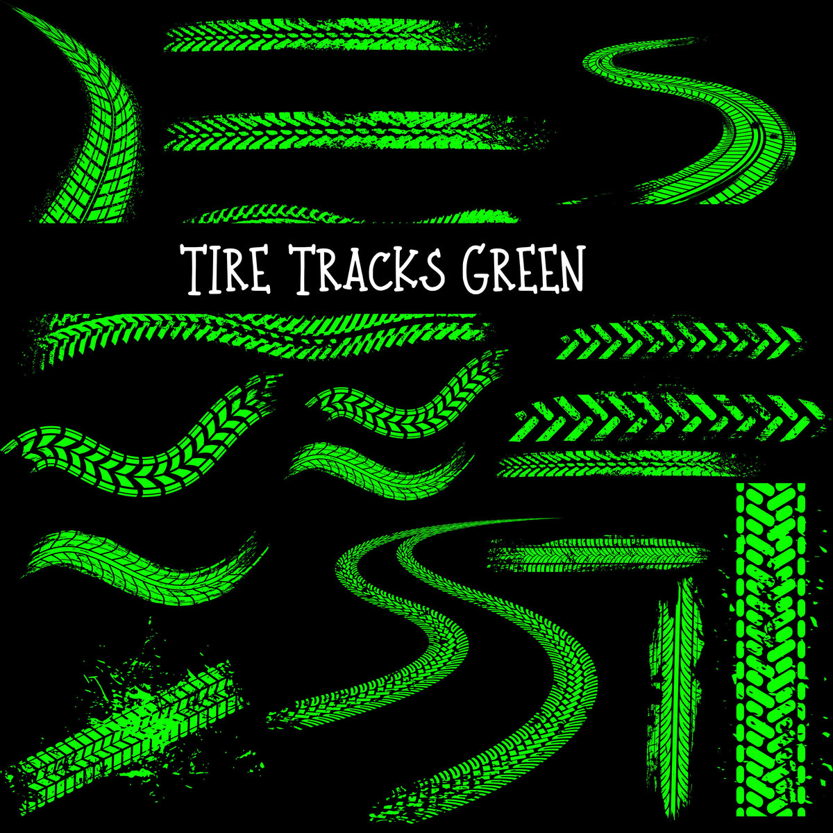 Tire Tracks UV DTF Decal sheet 5 Color Options