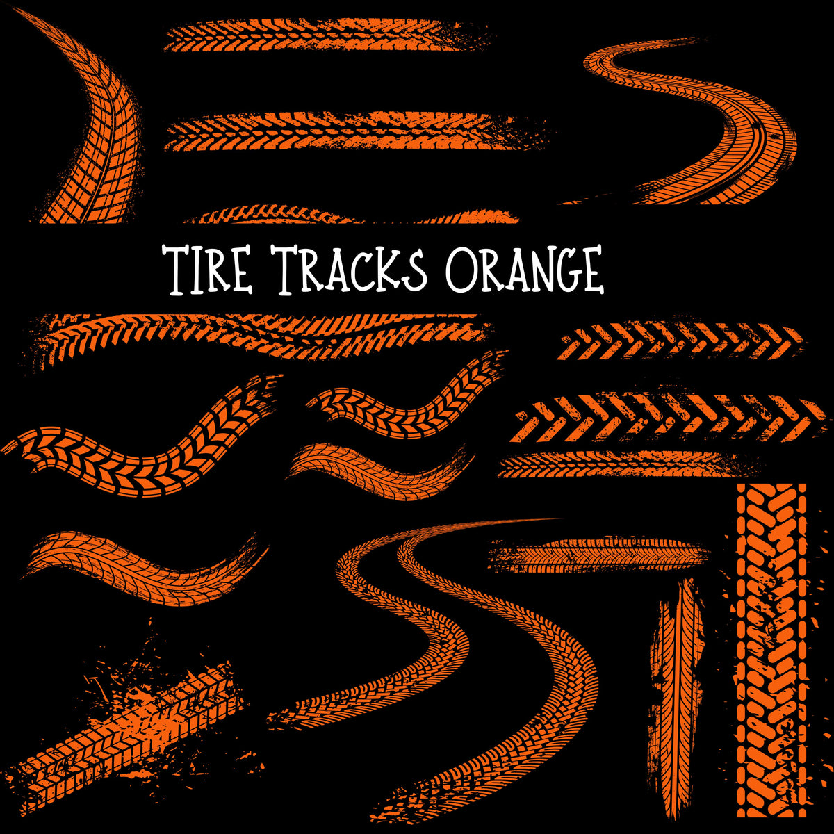 Tire Tracks UV DTF Decal sheet 5 Color Options