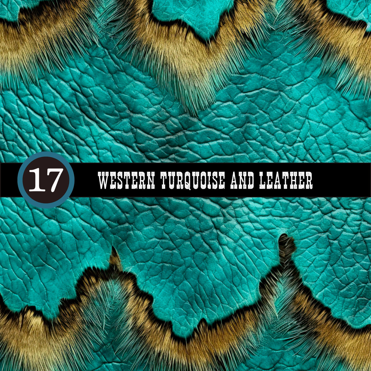 Western Turquoise and Leather Collection Vinyl collection- 12x12 vinyl sheets-20 designs available