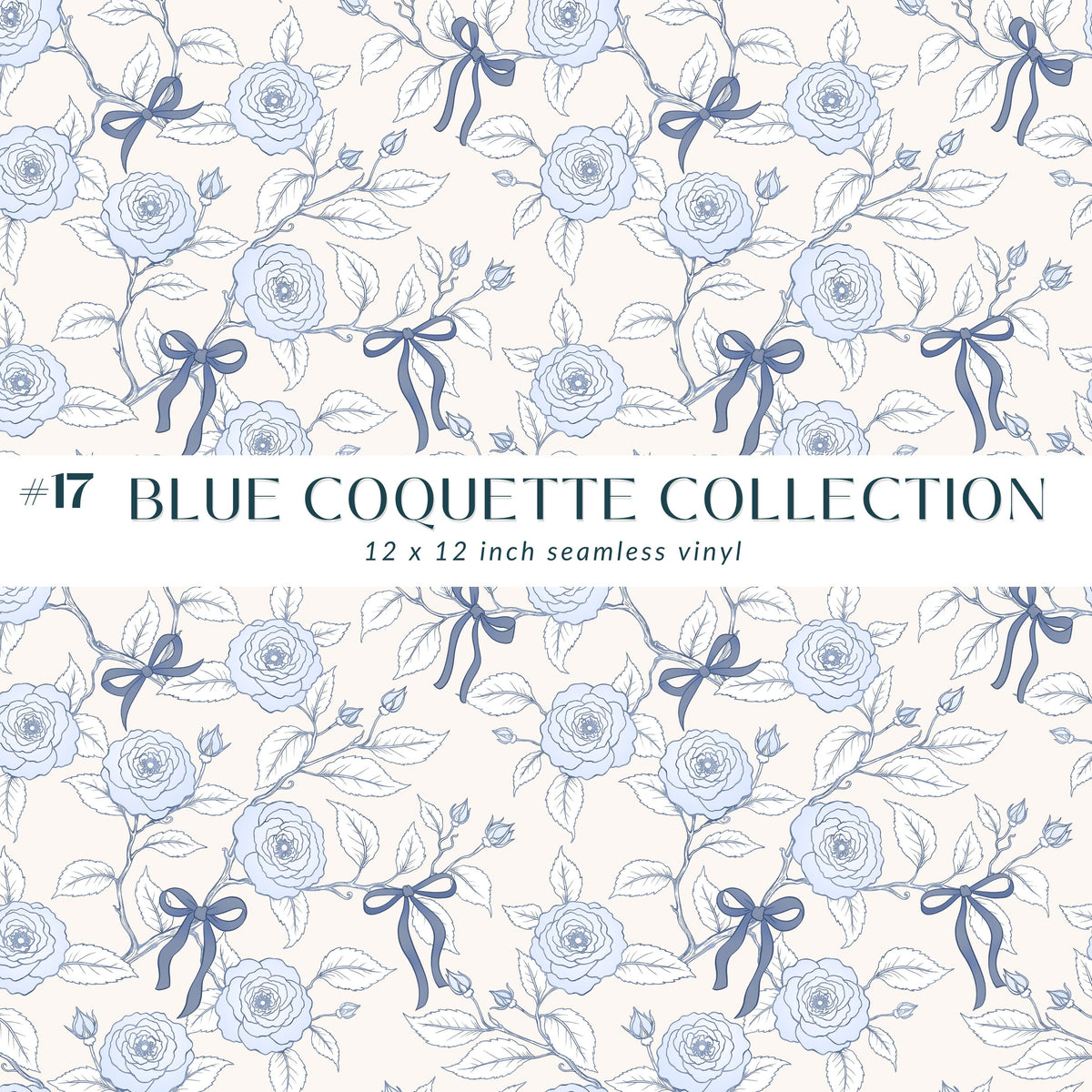 Blue Coquette Collection Vinyl collection- 12x12 vinyl sheets-20 designs available