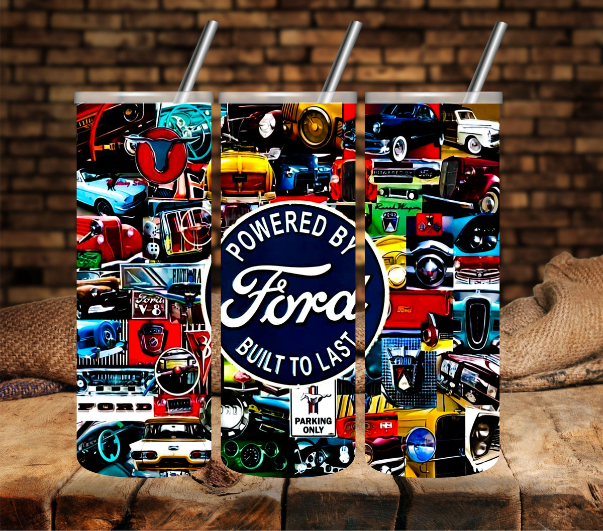 Powered By vinyl tumbler wraps