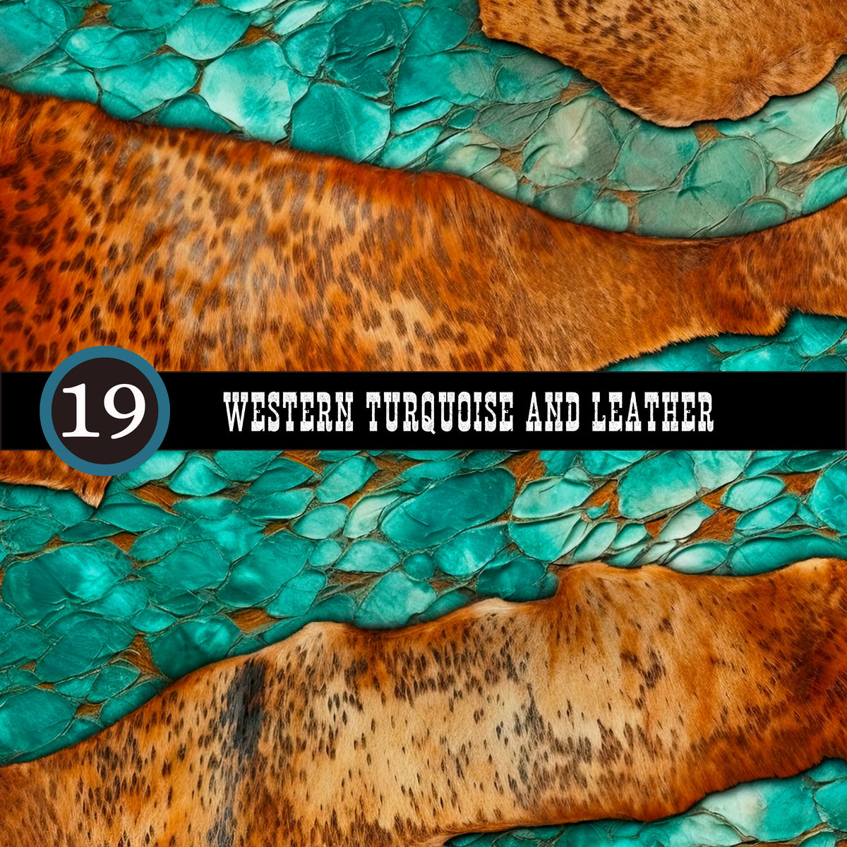 Western Turquoise and Leather Collection Vinyl collection- 12x12 vinyl sheets-20 designs available