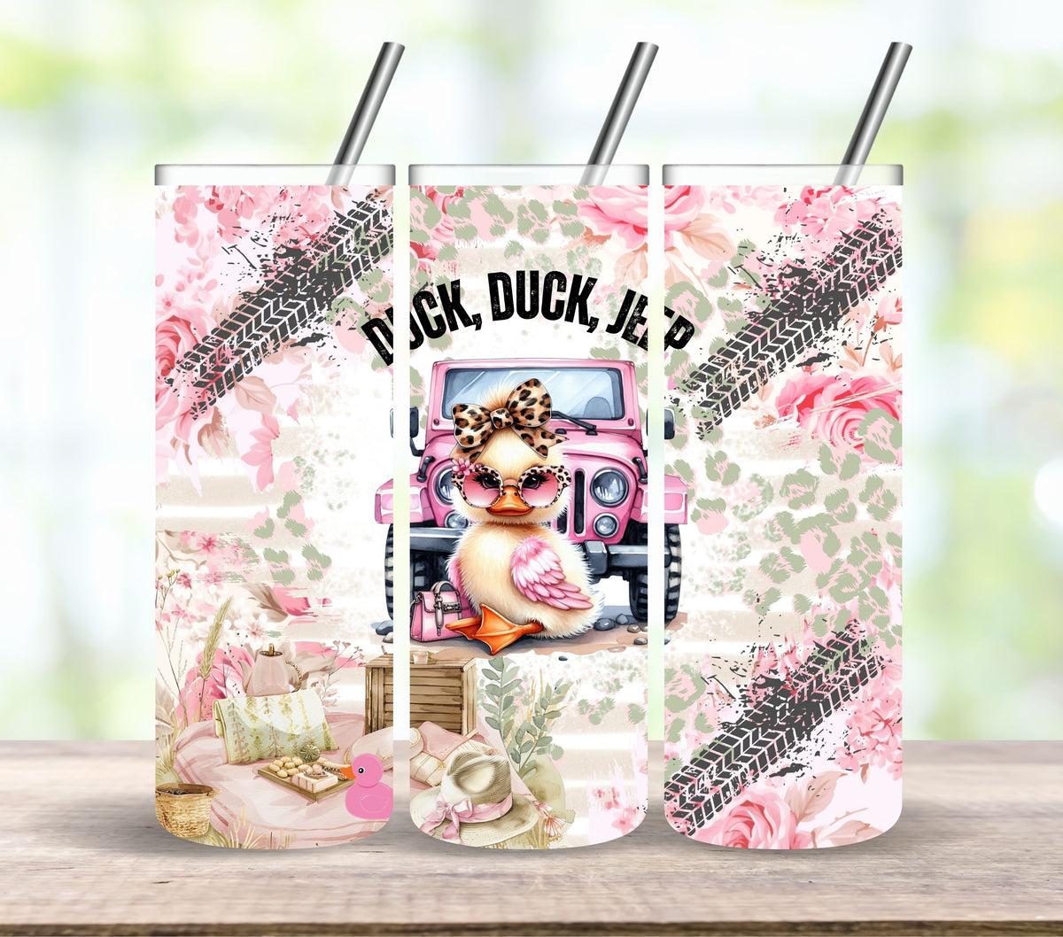 Duck, Duck, Jeep  Vinyl tumbler wraps