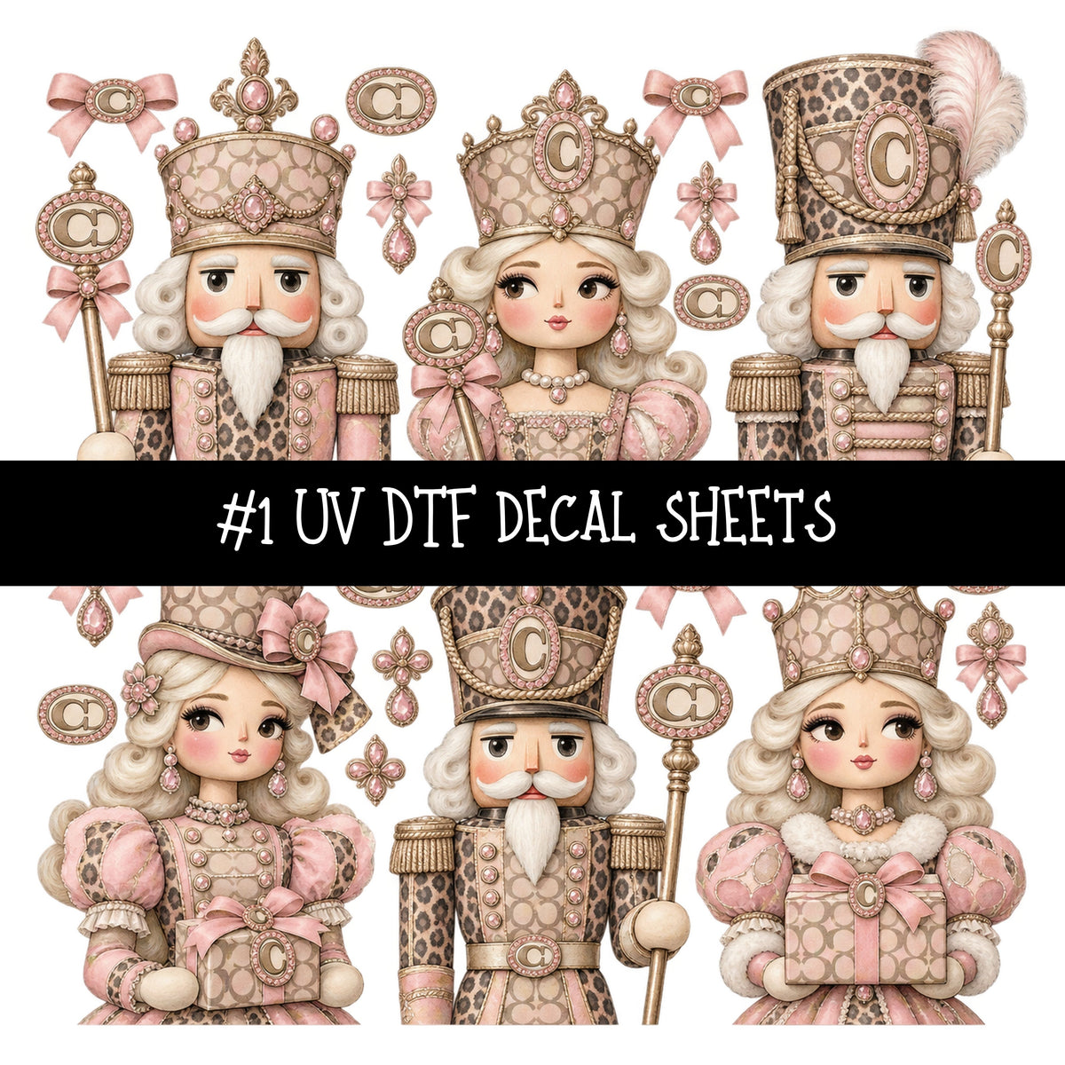 Bougie Nutcracker Coach UV DTF Decal sheets 11 Designs available