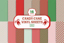 Candy Cane vinyl collection- 12x12 sheets- 16 designs available