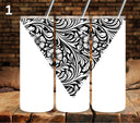 Floral Tool UV DTF Vsplit tumbler wraps black 7 Designs)