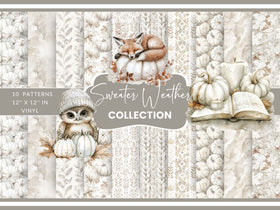Sweater Weather Vinyl collection- 12x12 vinyl sheets-10 designs available