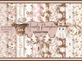 Howdy Pumpkin Vinyl collection- 12x12 vinyl sheets-10 designs available