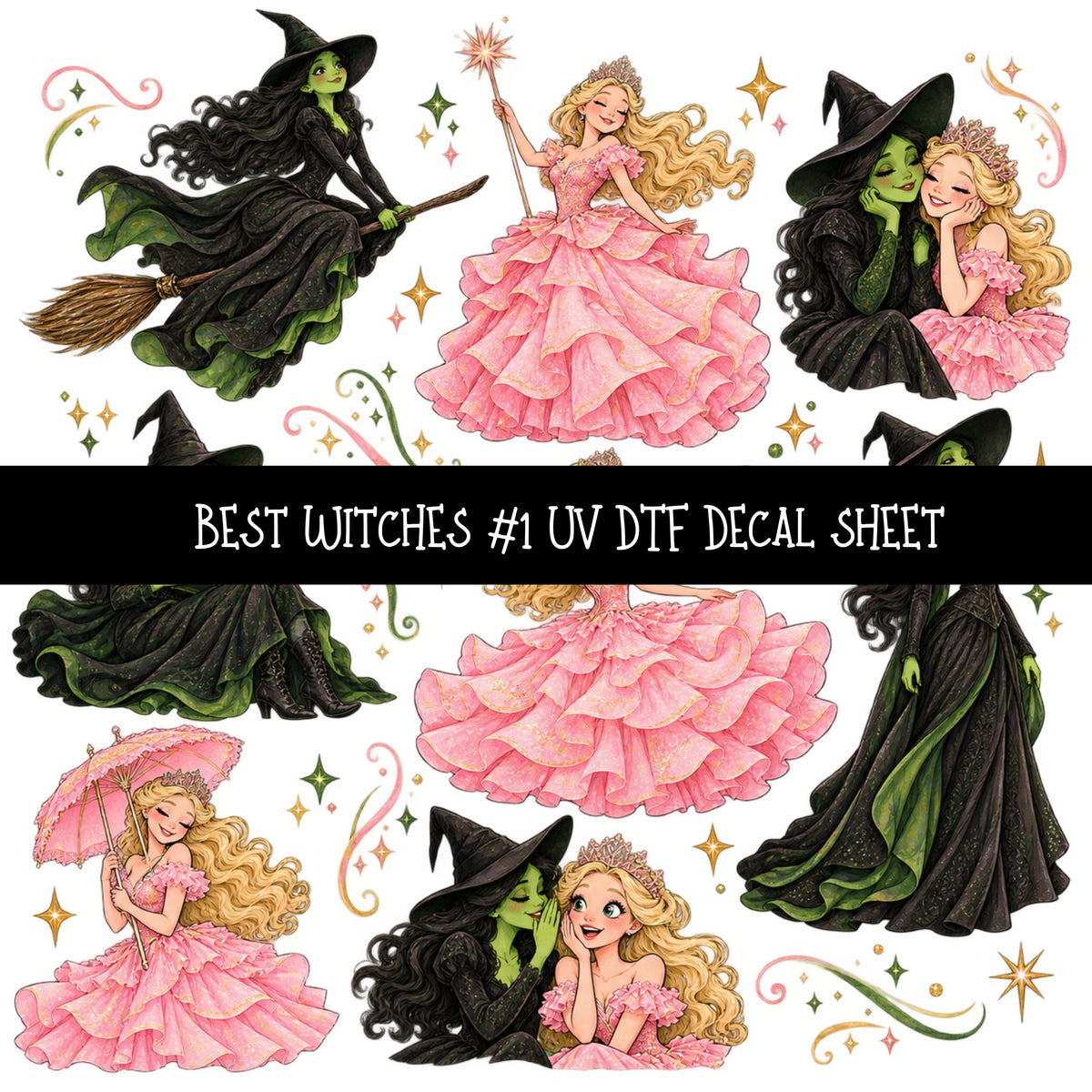 Best Witches UV DTF Decal sheets 11 Designs available
