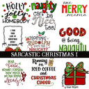 Sarcastic Christmas UV DTF Decal Sheets 3 Design sheets available