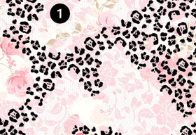 Flowers, Leopard and Lace vinyl collection- 12x12 sheets- 4 designs available
