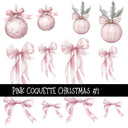 Pink Coquette Christmas 11 UV Decal sheets to choose from