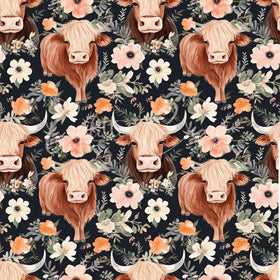Highland Cow Vinyl print 12x12 sheet 8 Designs