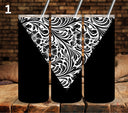 Floral Tool UV DTF Vsplit tumbler wraps white 7 Designs