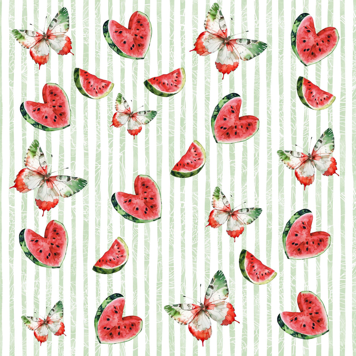 Watermelon Crawl Collection 12x12 Vinyl Sheets- 8 Designs Available