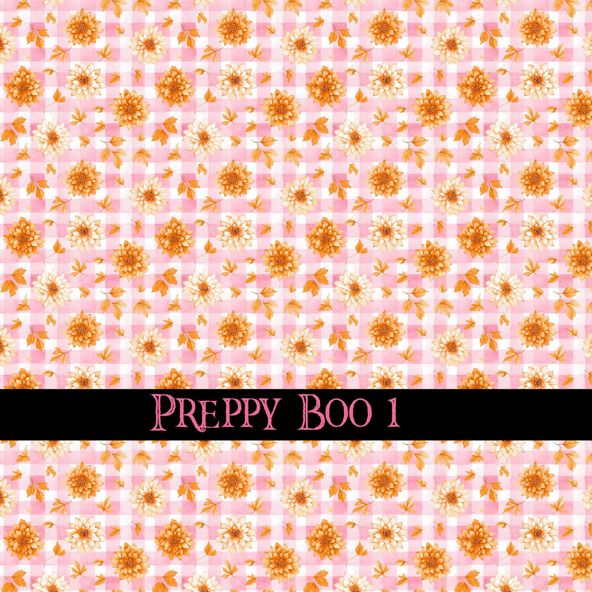 Preppy Boo collection- 12x12 vinyl sheets-10 designs available