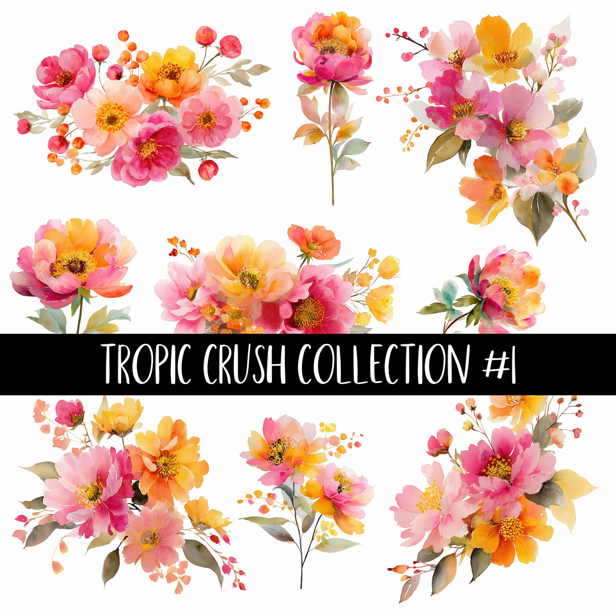 Tropic Crush Collection 14 Coordinating UV Decal sheets to choose from
